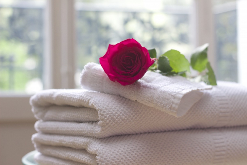 hotel-LA ROQUETTE SUR VAR-min_towel_rose_clean_care_salon_spa_white_bath-731641